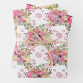 PINK HERFST AUTUMN PUMPKINS & WATERVERF FLOWERS INPAKPAPIER VEL (In situ)