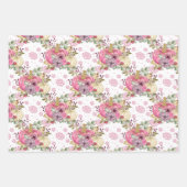 PINK HERFST AUTUMN PUMPKINS & WATERVERF FLOWERS INPAKPAPIER VEL (Voorkant)