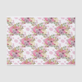 PINK HERFST AUTUMN PUMPKINS & WATERVERF FLOWERS TISSUEPAPIER