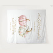 Pink Herfst Pumpkin Party Wandkleed (Voorkant (horizontaal))