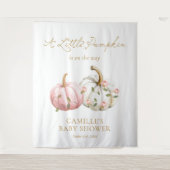 Pink Herfst Pumpkin Party Wandkleed (Voorkant)