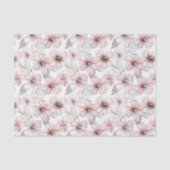 Pink Hibiscus Flowers Birthday Tissuepapier (Voorkant)