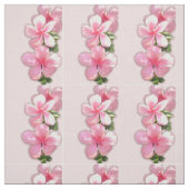 Pink Hibiscus Flowers Fabric Stof (Swatch)