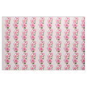 Pink Hibiscus Flowers Fabric Stof (Fat Quarter)