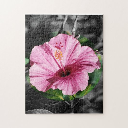 Pink Hibiscus Foto Legpuzzel (Verticaal)