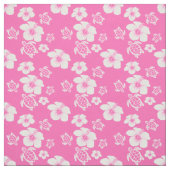 Pink Hibiscus Honu Hawaiian Stof (Swatch)