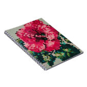 Pink Hibiscus in Soft Pixel Colors Notitieboek (Rechterzijde)