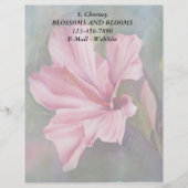 PINK HIBISCUS  LETTERHEAD GEPERSONALISEERD BRIEFHOOFD (Voorkant)
