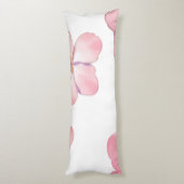 Pink hibiscus lichaamskussen (Achterkant (Verticaal))