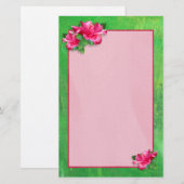 Pink Hibiscus Queen Briefpapier (Voorkant / Achterkant)