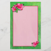 Pink Hibiscus Queen Briefpapier (Voorkant)