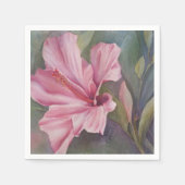PINK HIBISCUS-STROOMPAPIERNAPKINS SERVET (Voorkant)