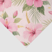 Pink Hibiscus Tropical Seamless Pattern Tissuepapier (Detail)