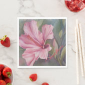 PINK HIBISCUS TROPICAL TRAVEL PARTY MONOGRAM SERVET (Insitu)