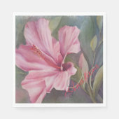 PINK HIBISCUS TROPICAL TRAVEL PARTY MONOGRAM SERVET (Voorkant)