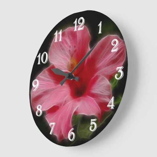 Pink Hibiscus Wall klok (Hoek)