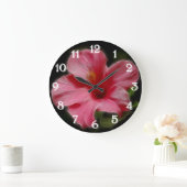 Pink Hibiscus Wall klok (Huis)