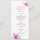 Pink Hibiscus Wedding Programs Programmakaart (Voorkant / Achterkant)