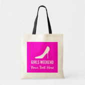 Pink high heel shoes girls, weekends tote bag (Voorkant)