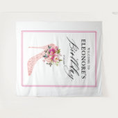 Pink High Heels Birthday Welcome  Wandkleed (Voorkant (horizontaal))