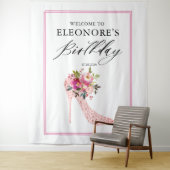 Pink High Heels Birthday Welcome  Wandkleed (In situ)