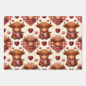 Pink Highland Cow Yarn Rose Knitter Inpakpapier Vel (Voorkant 3)