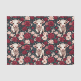 Pink Highland Cow Yarn Rose Tissuepapier