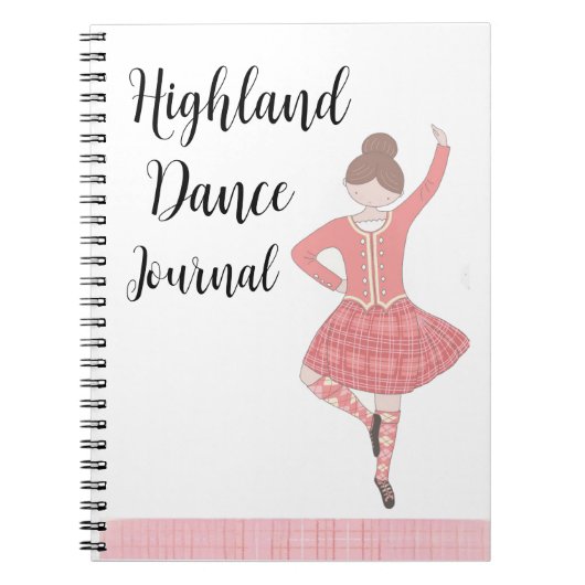 Pink Highland Dancer Journal Notitieboek (Voorkant)