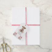 Pink Highland Koe Birthday Party Favor Cadeaulabel (Met Touw)