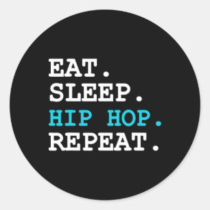 Pink Hip Hop Dance Dancing voor Vrouwen Mannen Kin Ronde Sticker