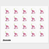 PINK HIPPO OP BALLOON RONDE STICKER (Vel)