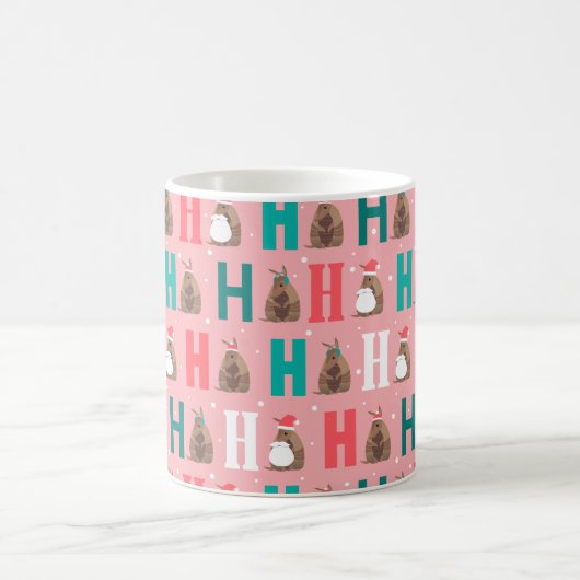 Pink Ho Ho Ho Armadillo Koffiemok (Center)