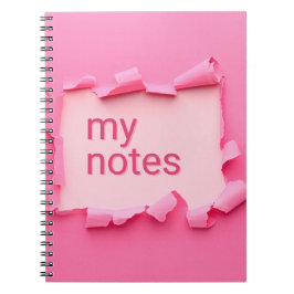 Pink Hole Spiral My Notes Notebook Notitieboek