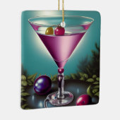 Pink Holiday Martini Keramisch Ornament (Rechts)