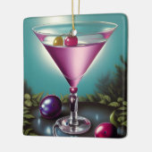 Pink Holiday Martini Keramisch Ornament (Links)