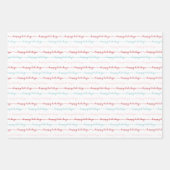 Pink Holiday Wrapping Paper Sheets (Voorkant 3)