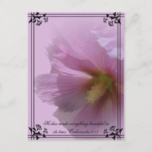 Pink Hollyhock Briefkaart
