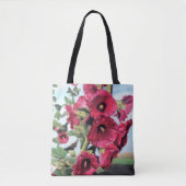 Pink Hollyhock-canvas tas (Voorkant)