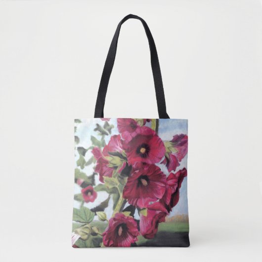 Pink Hollyhock-canvas tas (Voorkant)