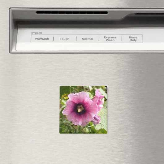 PINK HOLLYHOCK MAGNEET (Insitu (Vaatwasser))