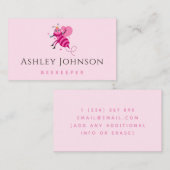 Pink Honey Bee Princess Bijenhouder Apiary Girly Visitekaartje (Voorkant / Achterkant)