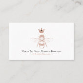 Pink Honeycomb Crown Queen Bee Visitekaartje (Voorkant)