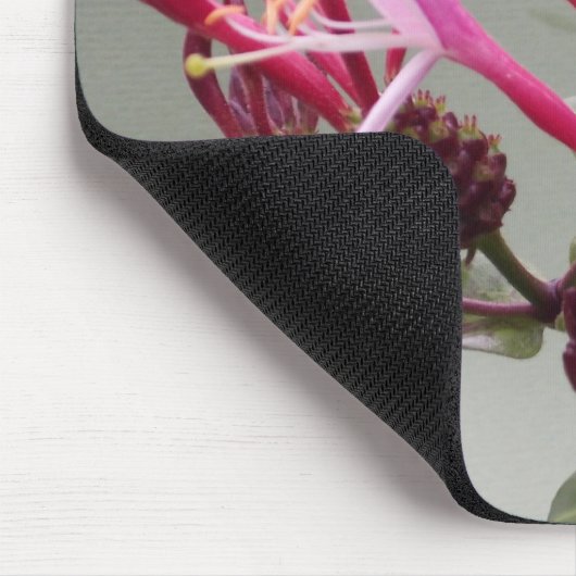 Pink Honeysuckle Flower Mousepad Muismat (Hoek)