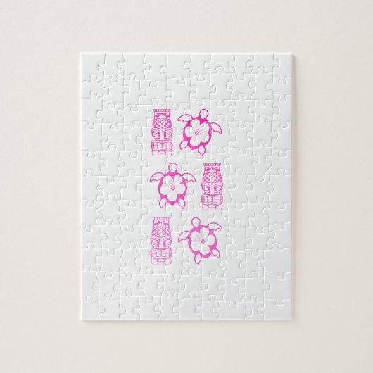 Pink Honu en Tiki Mask Legpuzzel (Verticaal)