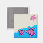 Pink Honu Turtles Magneet (Voorkant / Achterkant)