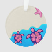 Pink Honu Turtles Ornament (voorkant)