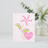 Pink Hope Overlevende van het Bewustzijn van borst Briefkaart (Staand voorkant)