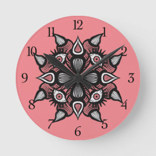 Pink Horror Art Creepy Demon Creature Ronde Klok