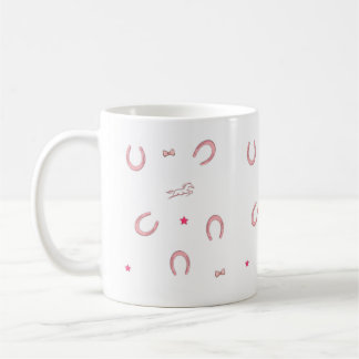 Pink Horse Girl Coquette Mug Koffiemok