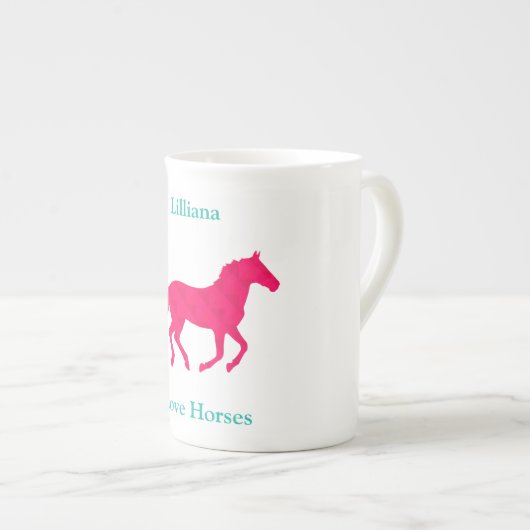 Pink Horse "I Love Horses" Specialty Mok (Voorkant rechts)
